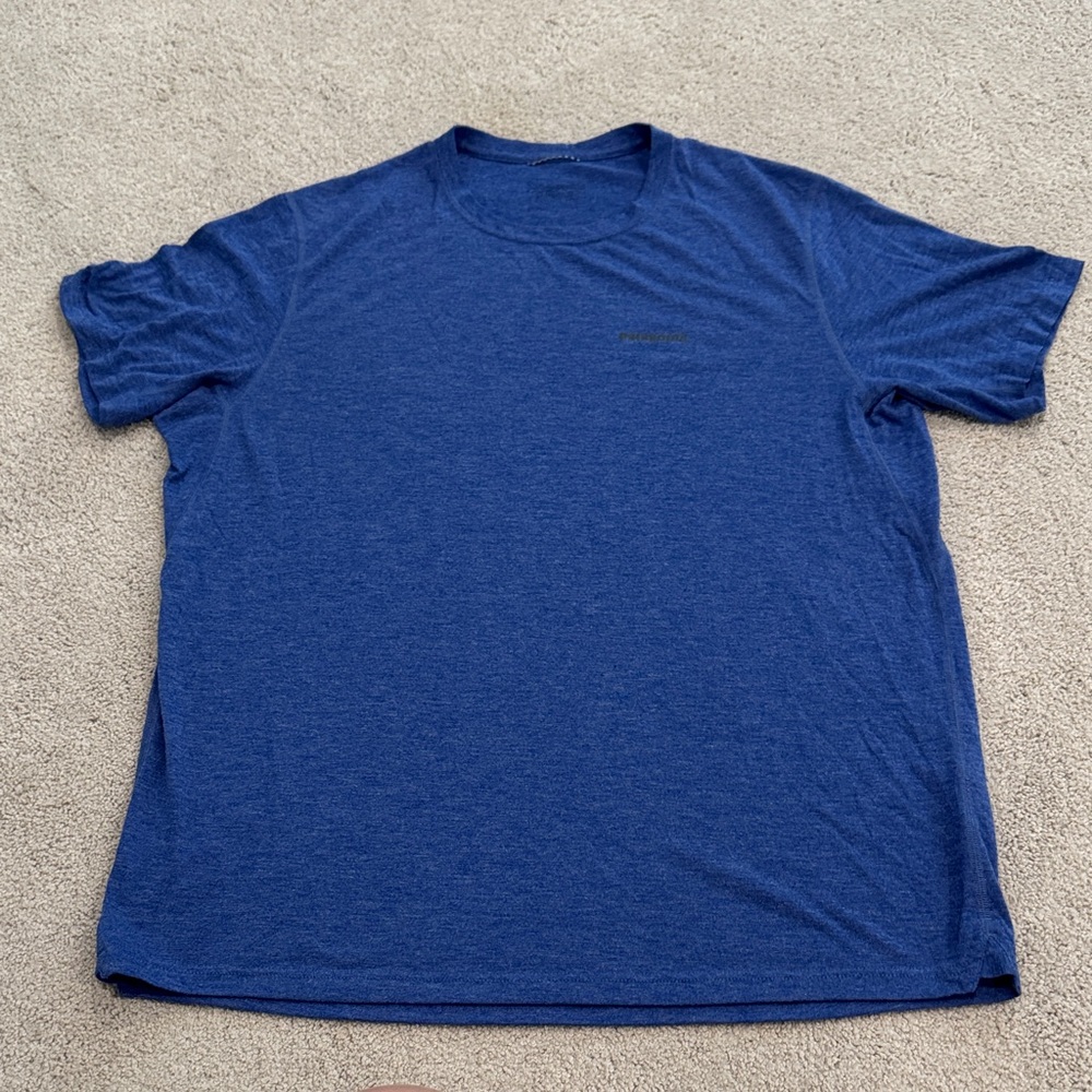 Patagonia Men's Heathered Blue Short Sleeve Tee